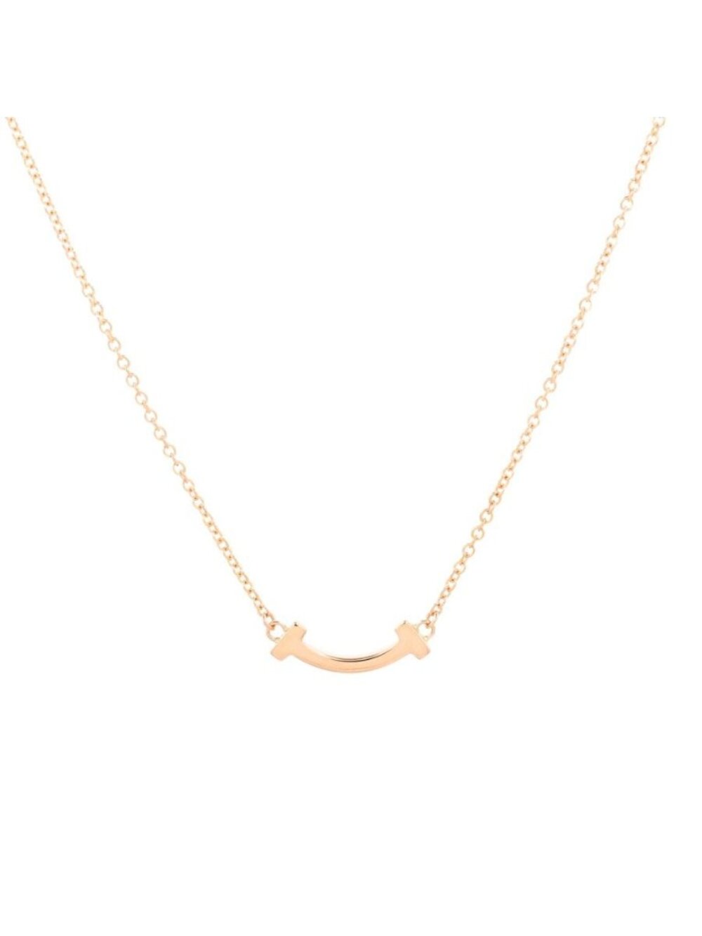 Tiffany & Co Necklace T Smile Pendant Mini